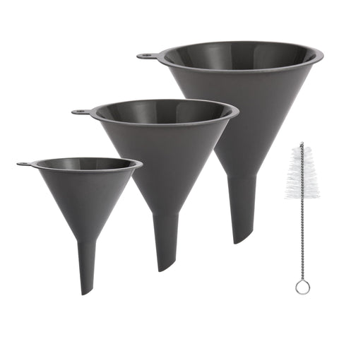 HAYAWEY Plastic Kitchen Funnel Set of 3 – BPA Free, Multi-Use Funnels for Kitchen, Lab & Auto