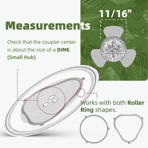 12" Whirlpool Microwave Glass Plate Replacement W11367904 W11291538 W10337247 W11443145, Compatible with Whirlpool Microwave Glass Turntable Plate WMH31017 WML55011 Whirlpool 12 Inch Microwave Plate