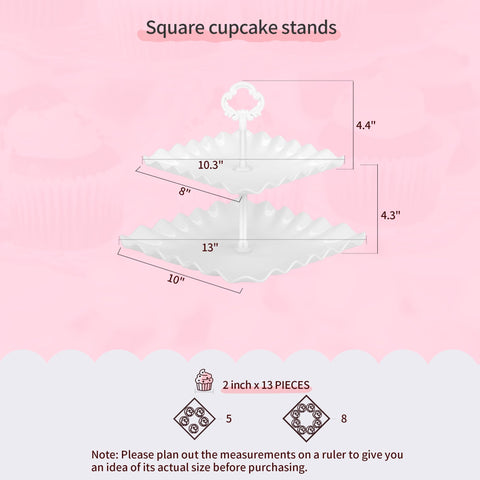 NWK party table plastic dessert stands, lightweight and reusable for indoor or outdoor events.