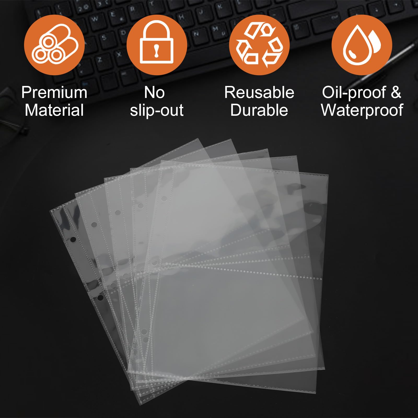 TAOLABV clear OPP material maintains readability of recipe cards.