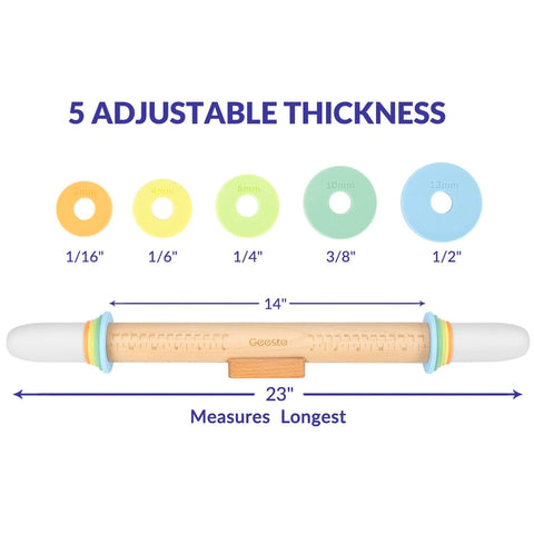 Geesta rolling pin rings set helps bake evenly shaped cookies and pies