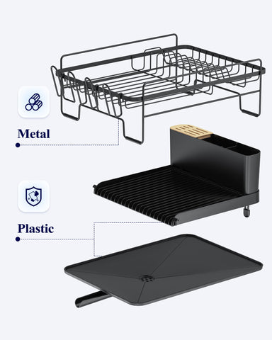 Kitsure rack fits a wide range of dish sizes.
