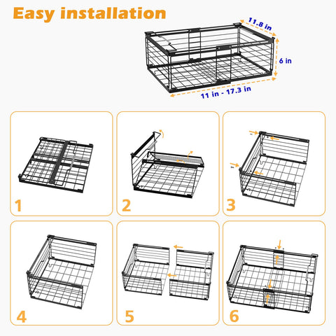 NADAMOO Freezer Organizer Bins – 2-Pack Large Expandable, Stackable Chest Freezer Baskets with Handles