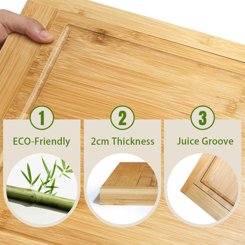 DAOYOUSKY Bamboo Expandable Over The Sink Cutting Board with Juice Groove for kitchen, Wooden Kitchen Sink Cover Chooping Board for Counter Space