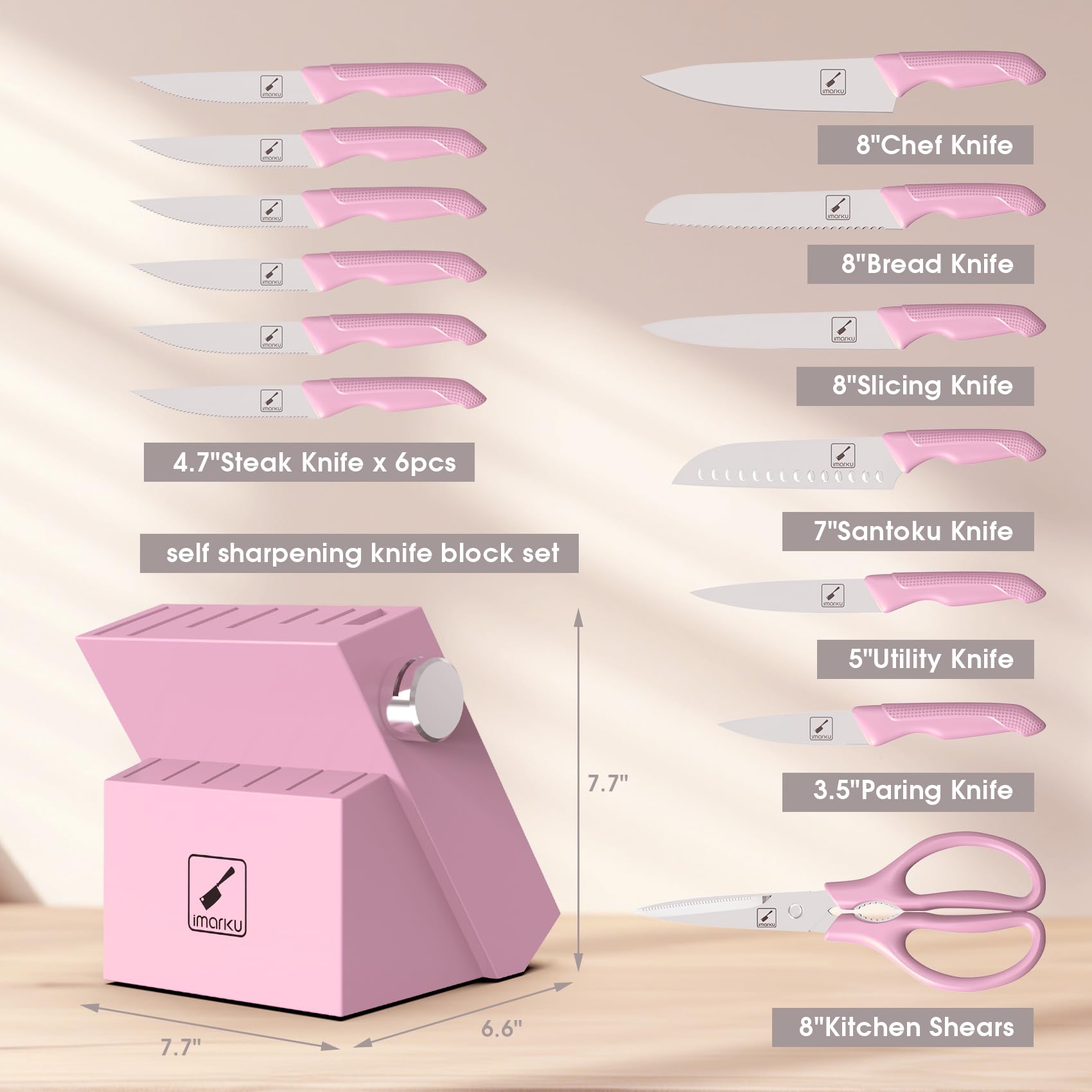 imarku 14-piece collection includes essential blades for meals