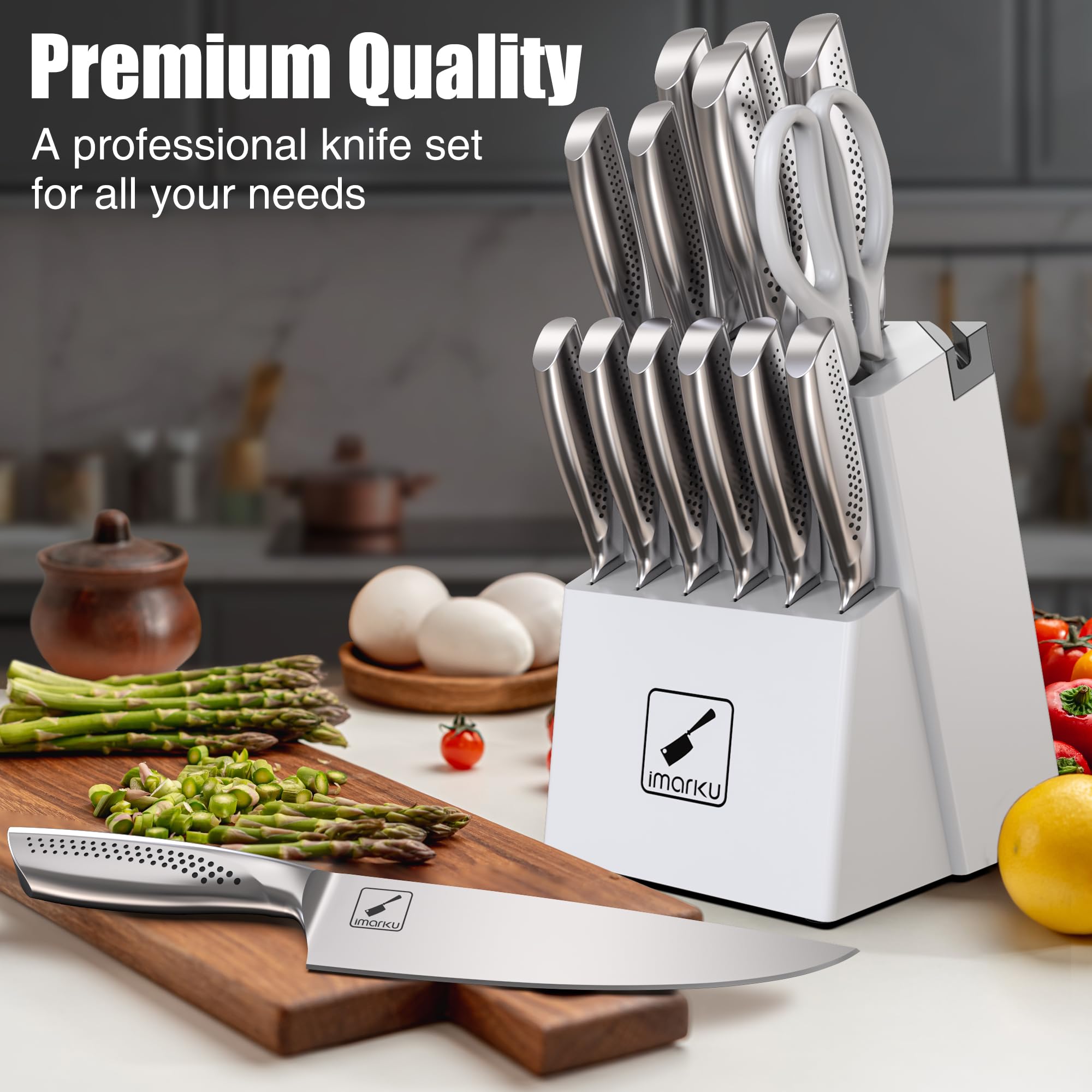 imarku 8-inch slicing knife for even, clean cuts