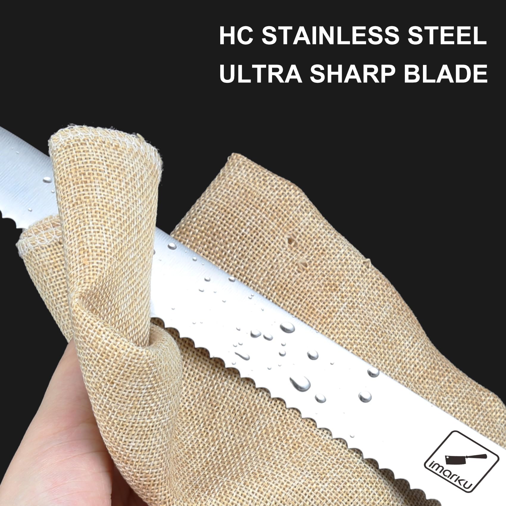 imarku bread knife left-handed friendly design supports ambidextrous use