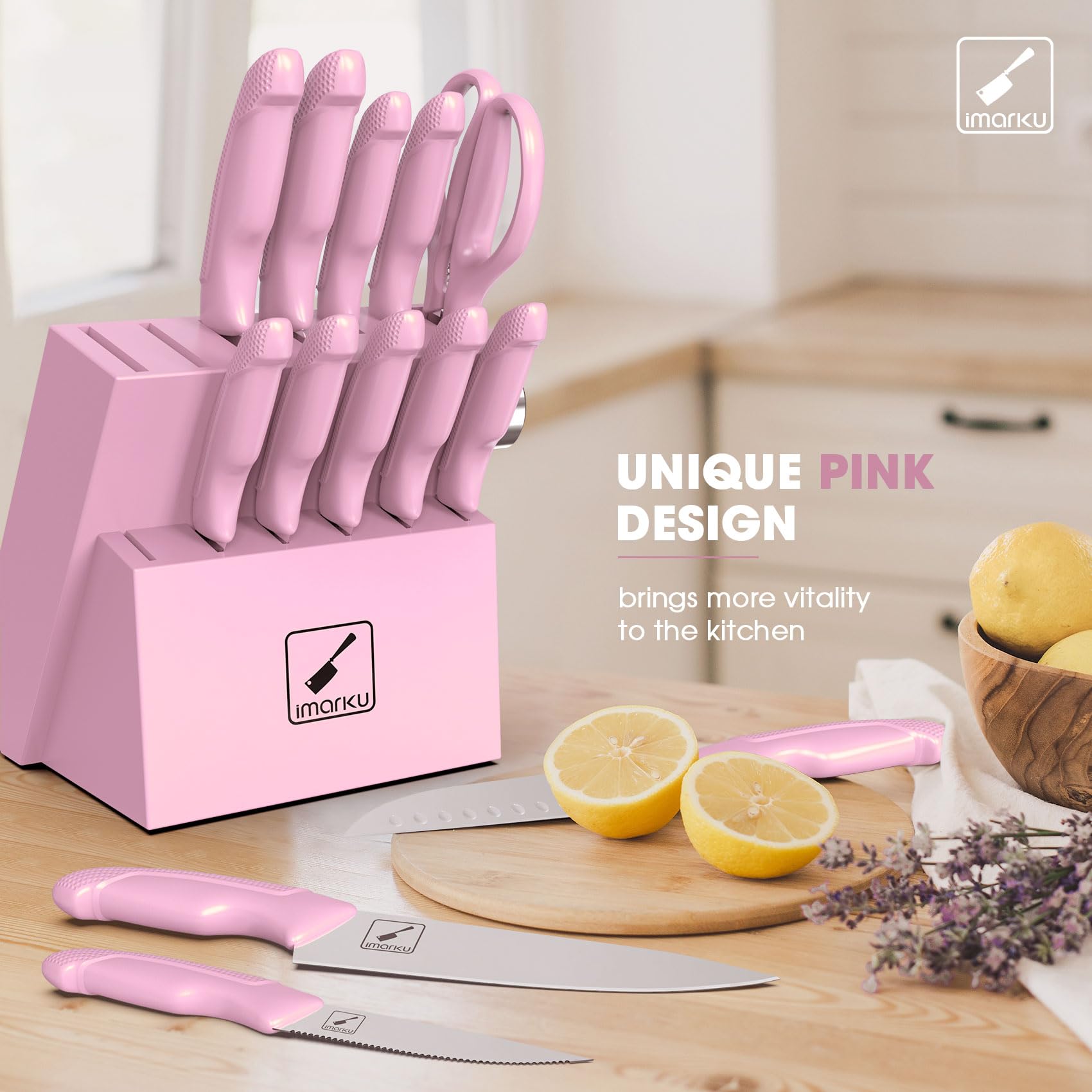 imarku built-in sharpener feature enhances edge maintenance on each blade