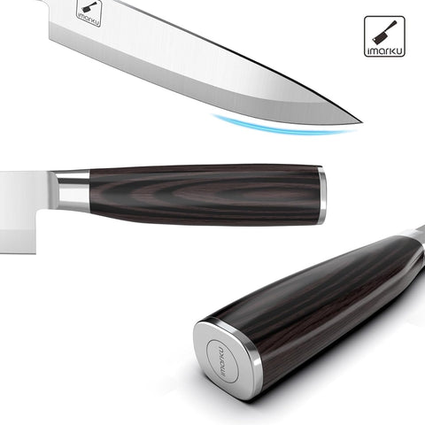 imarku chef knife 8-inch 7Cr17MoV steel resists corrosion and maintains edge