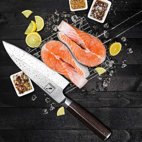 imarku deba knife 7-inch fish head cut visual for efficient bone separation