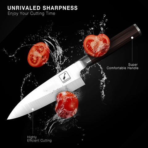 imarku deba knife 7-inch pakkawood handle delivers comfortable secure grip