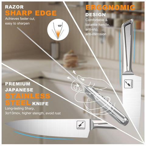 imarku G14 slicing knife 8-inch versatile for variety of foods