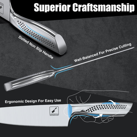 imarku wooden knife block keeps blades organized and accessible