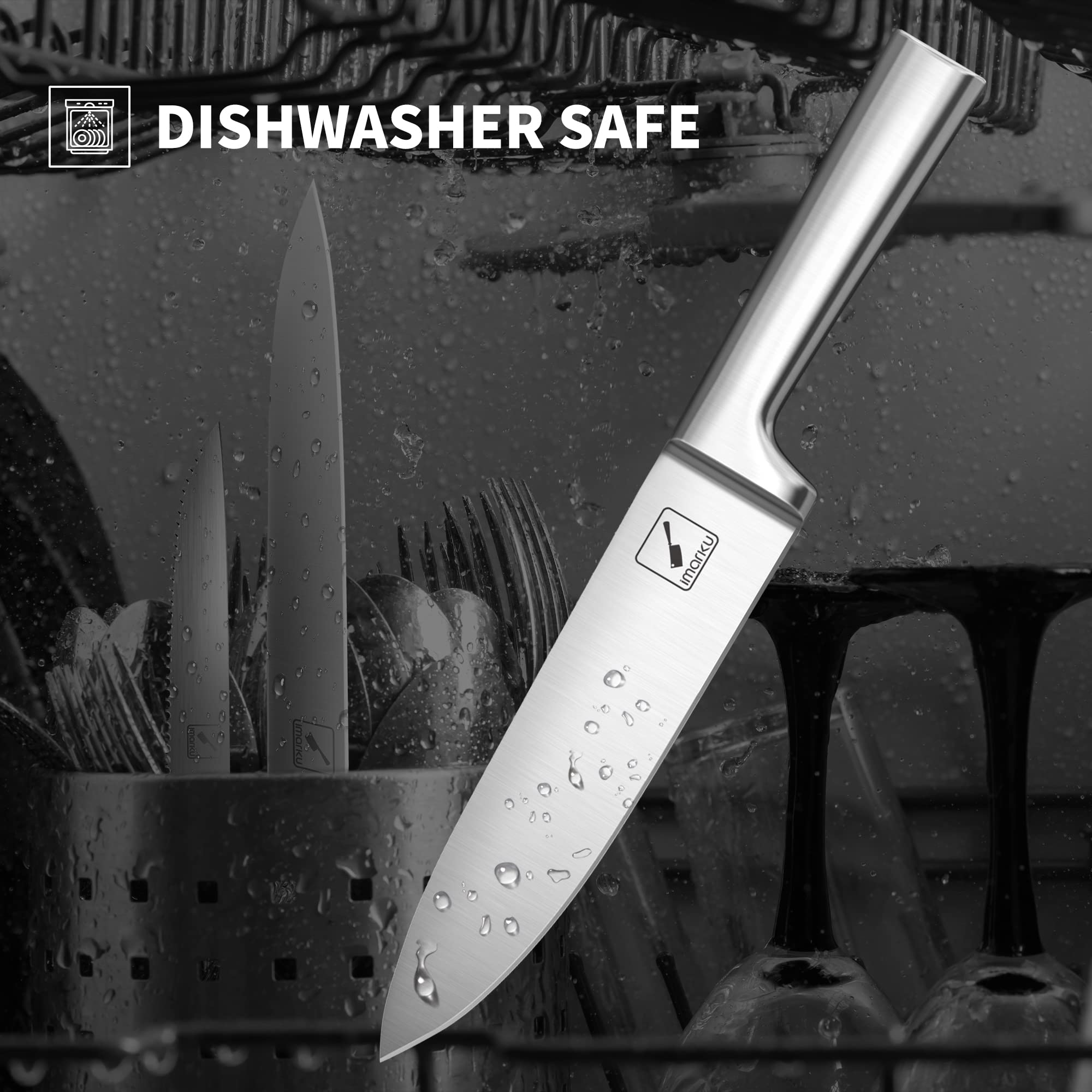 Imarku knife-set utility knife close-up for precise prep tasks
