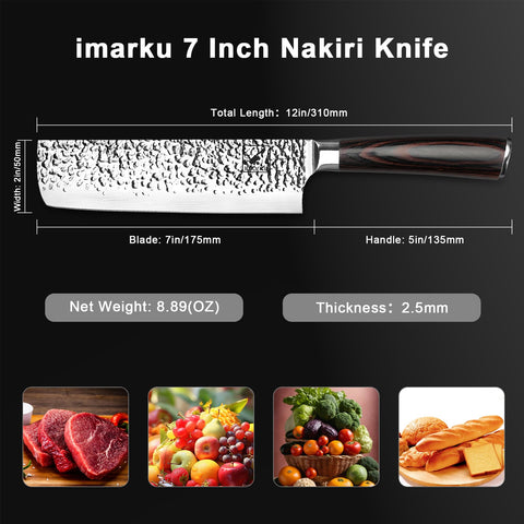 Imarku Nakiri Knife mirror-spine adds a sleek, premium touch.