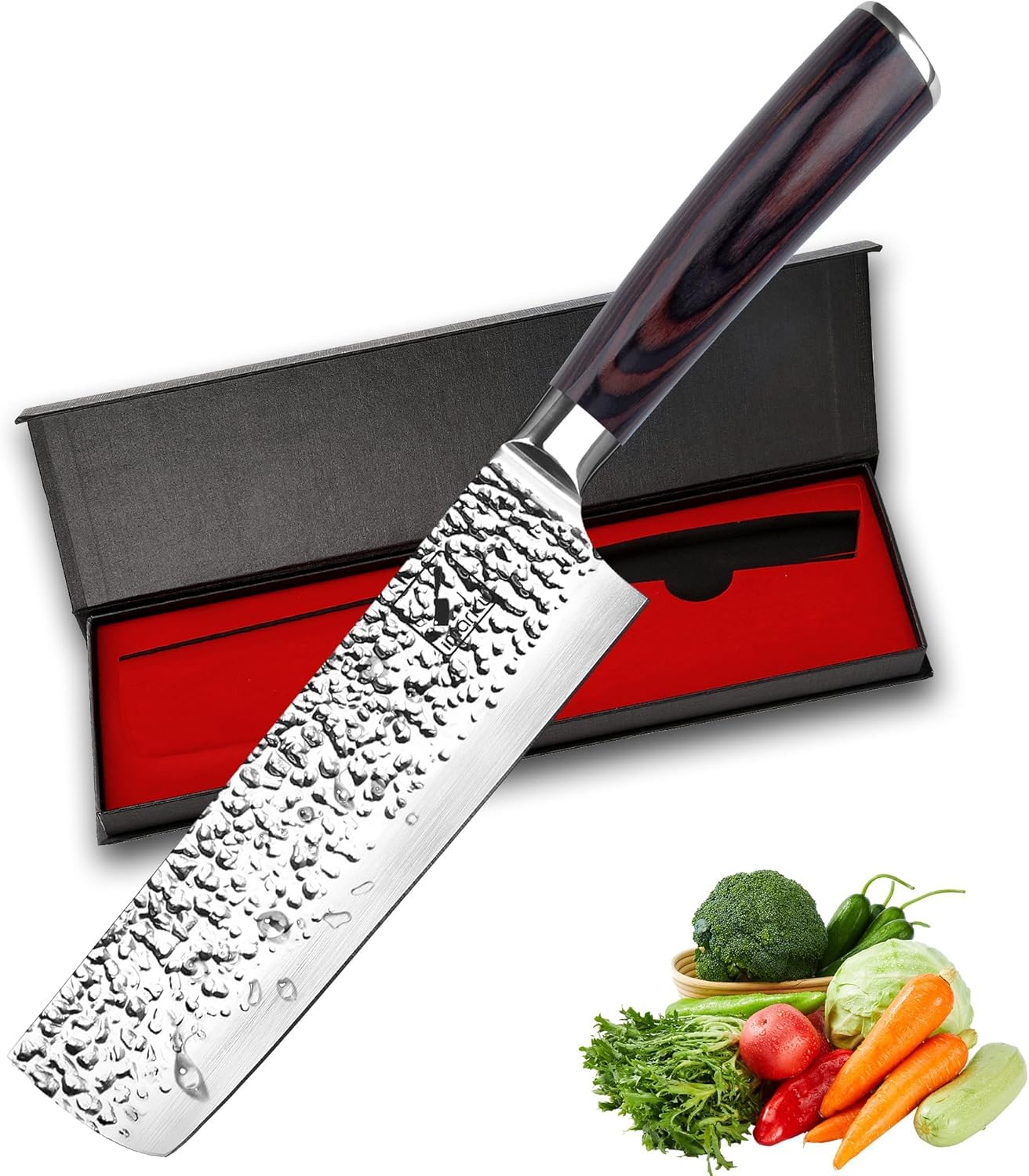 Imarku Nakiri Knife ultra-sharp blade for precise vegetable slicing.