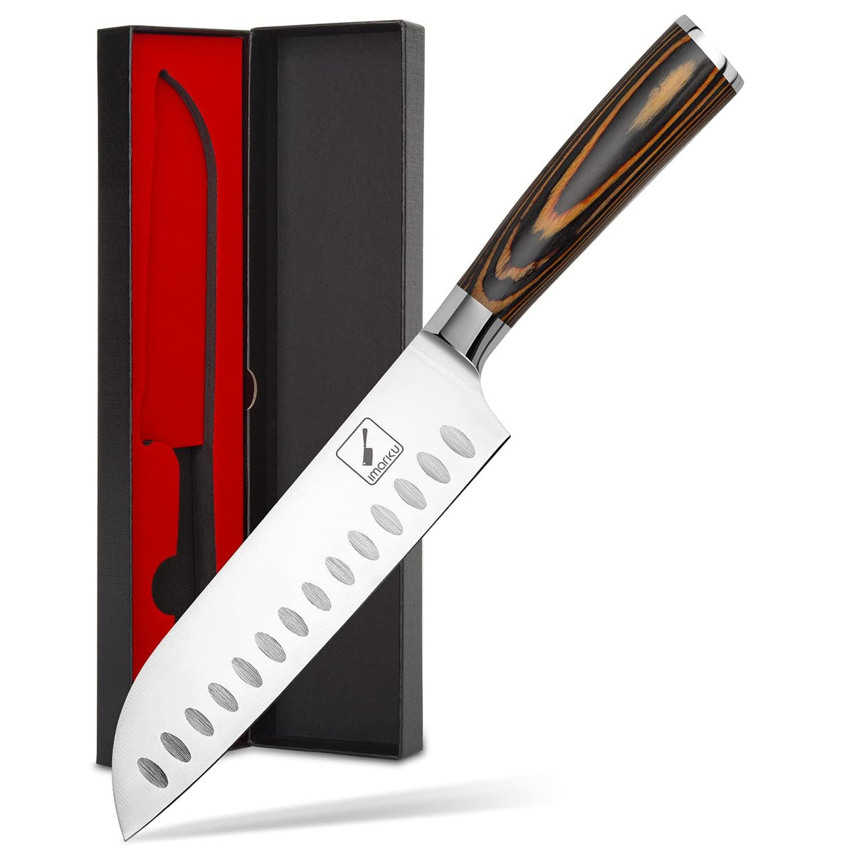 imarku Santoku knife 7-inch blade for precise chopping and versatile kitchen prep