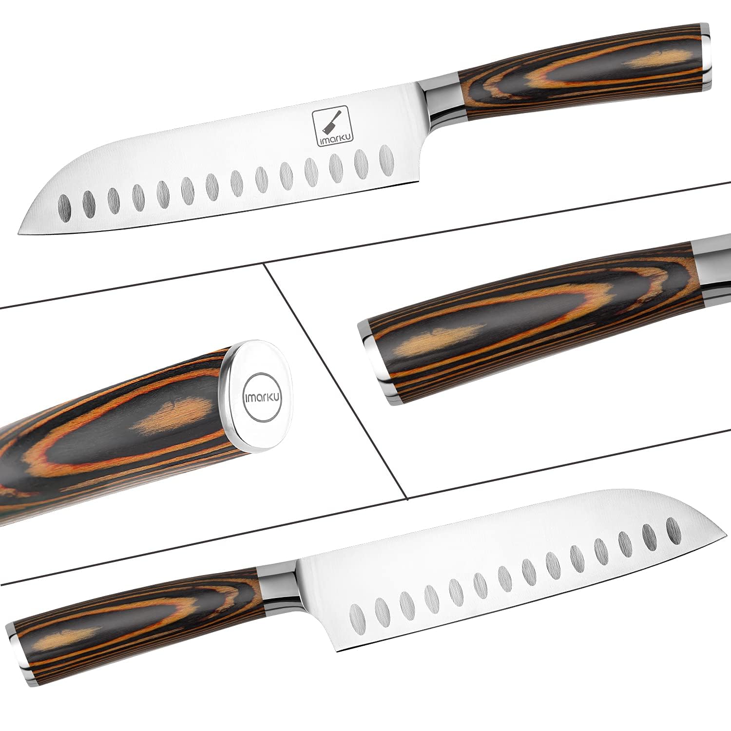 imarku Santoku knife ideal for daily home cooking and professional prep