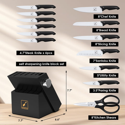 imarku Santoku knife slicing vegetables for quick weeknight meals