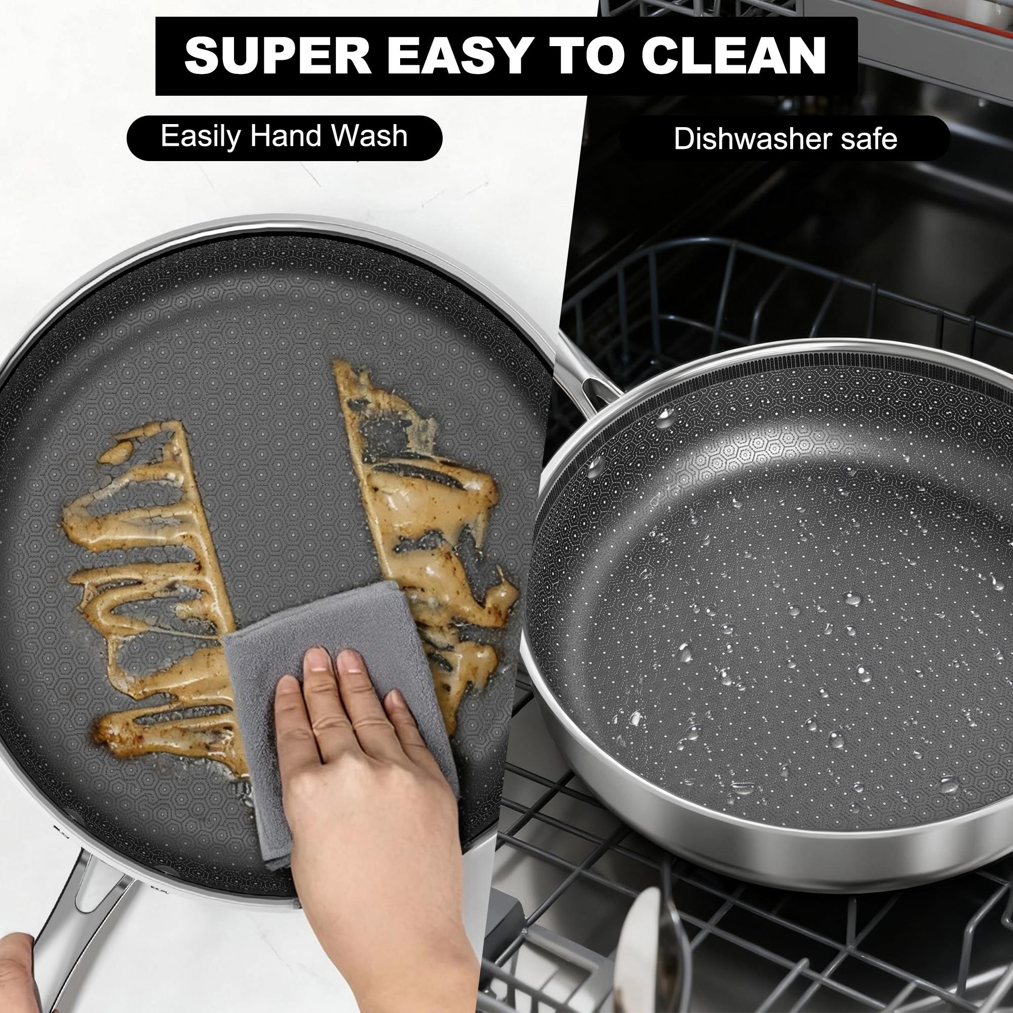 Imarku tri-ply aluminum core delivers even heat for consistent results.