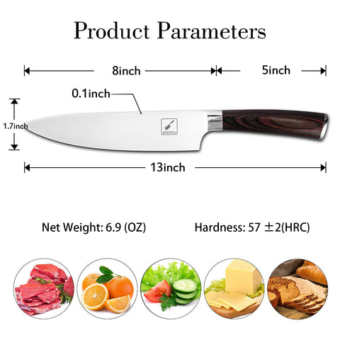 imarku ultra-sharp blade delivers clean cuts with minimal effort.