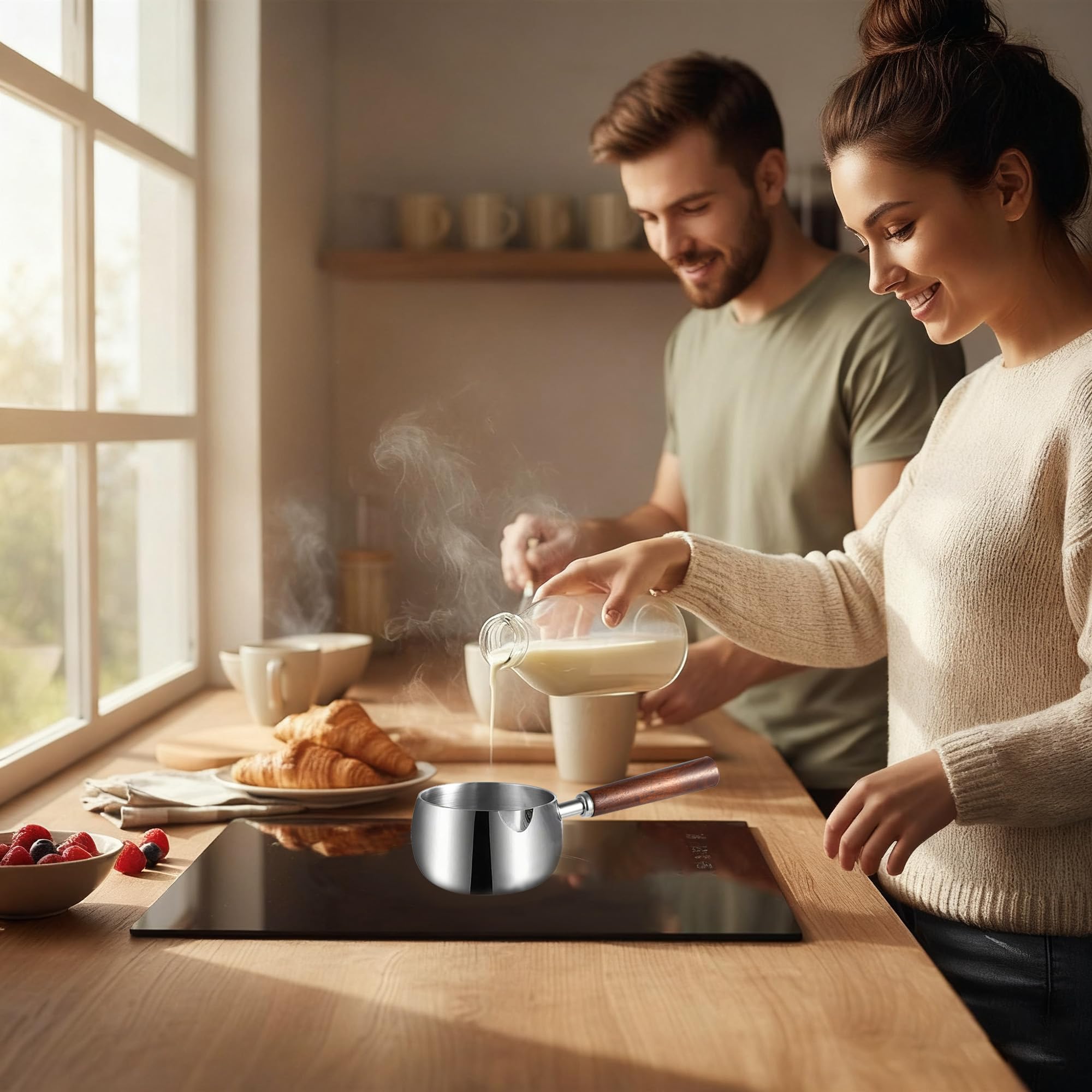 IMEEA 3-layer interior with aluminum core delivers fast, even heating.