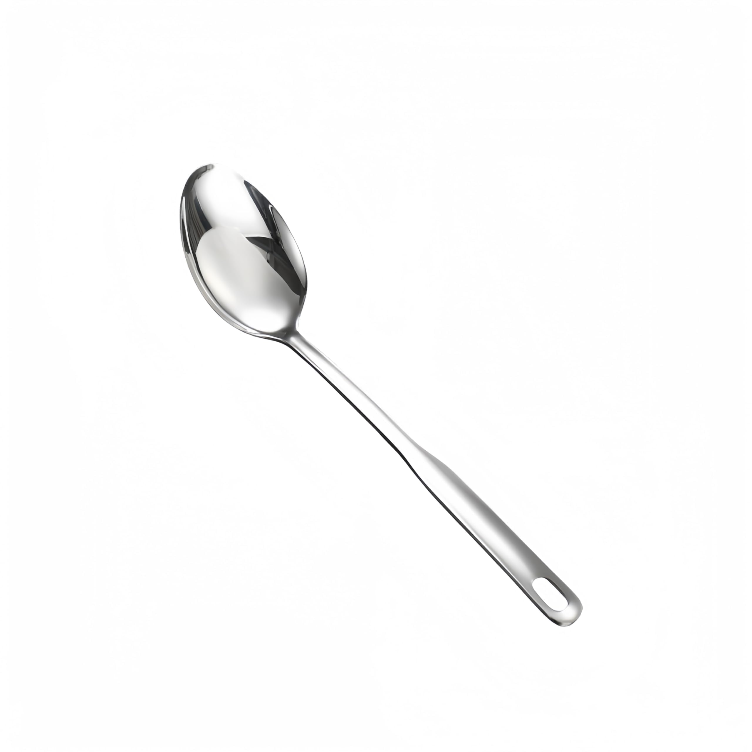 IMEEA large cooking spoon’s polished SUS304 finish endures daily use