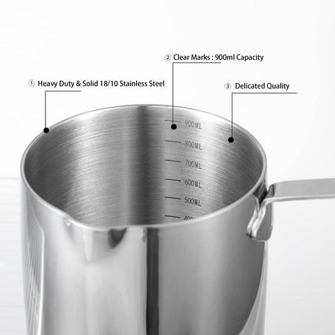 IMEEA Milk Warmer Pot full capacity close-up at 30oz.
