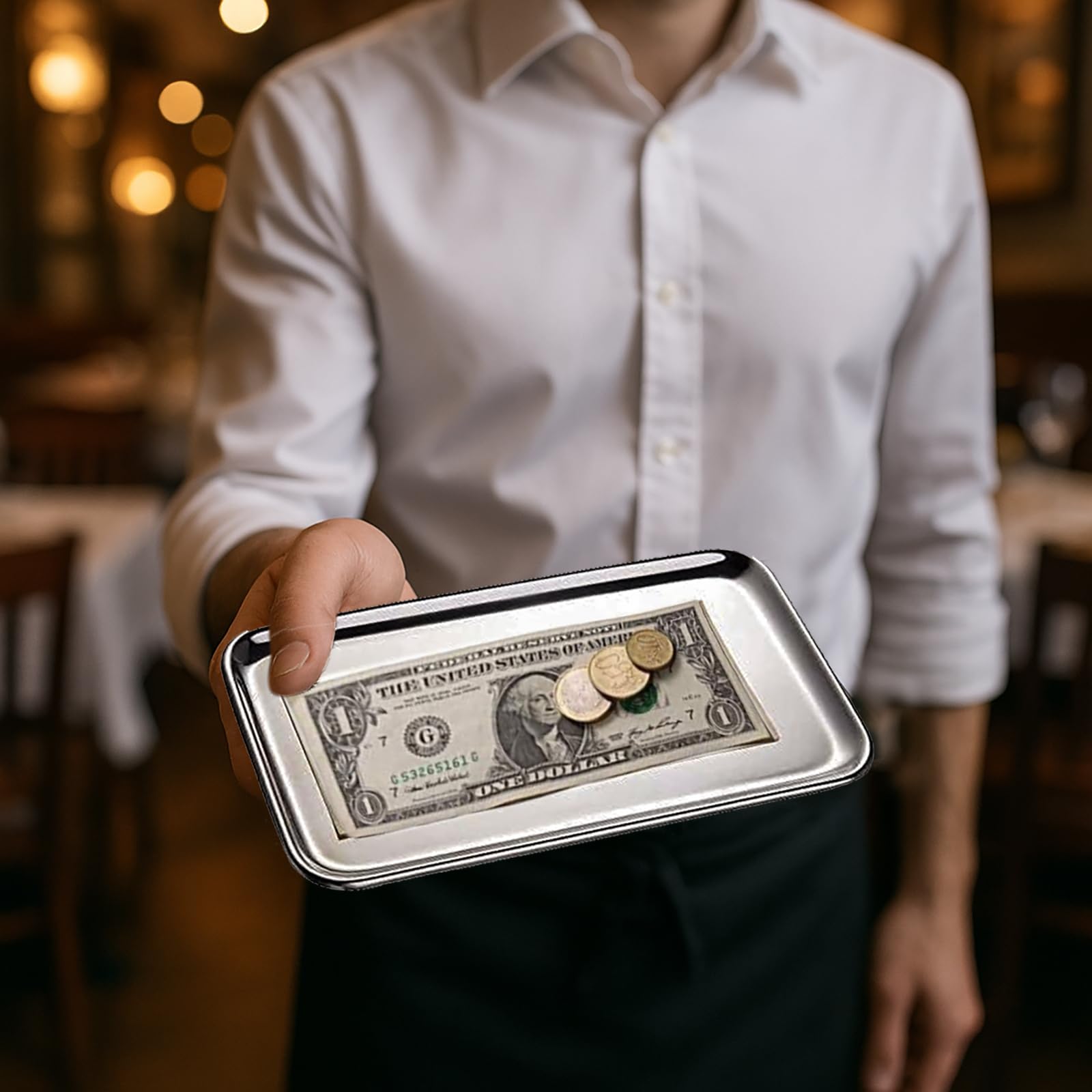 IMEEA minimalist tray enhances table service for drinks and small bites.
