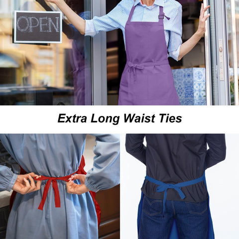 IMERAGO water-drop resistant apron helps keep outfits cleaner during meals.