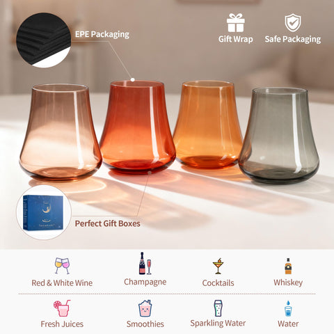 Imourari 15oz capacity ideal for red or white wine.