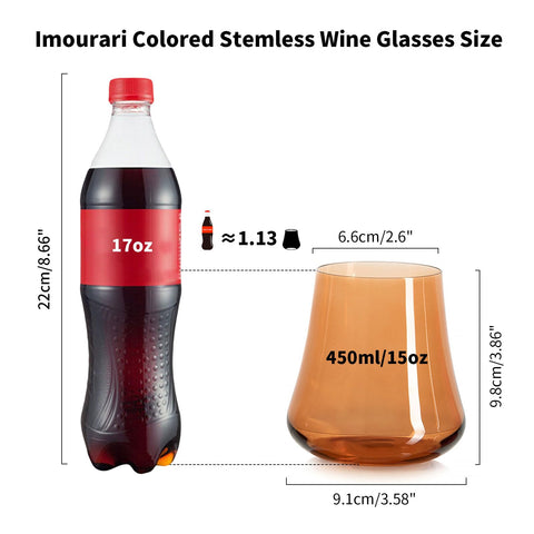 Imourari hand-blown crystal stemless glass for a lightweight feel.