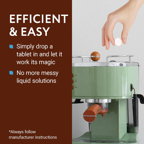 IMPRESA descaling tablets removing mineral buildup to improve espresso flavor