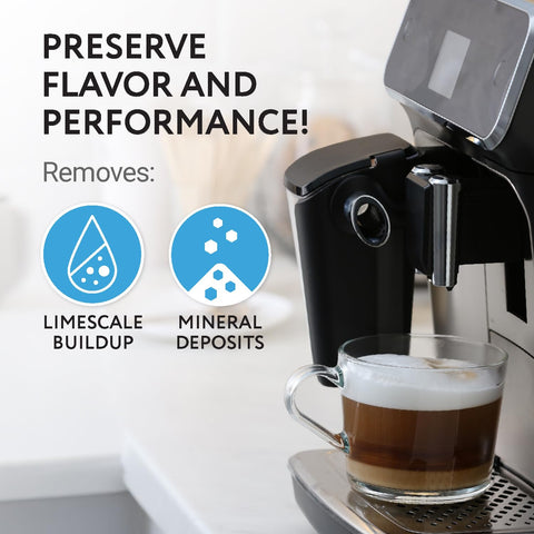 IMPRESA 4g tablet close-up highlighting compact descaler for valve cleaning