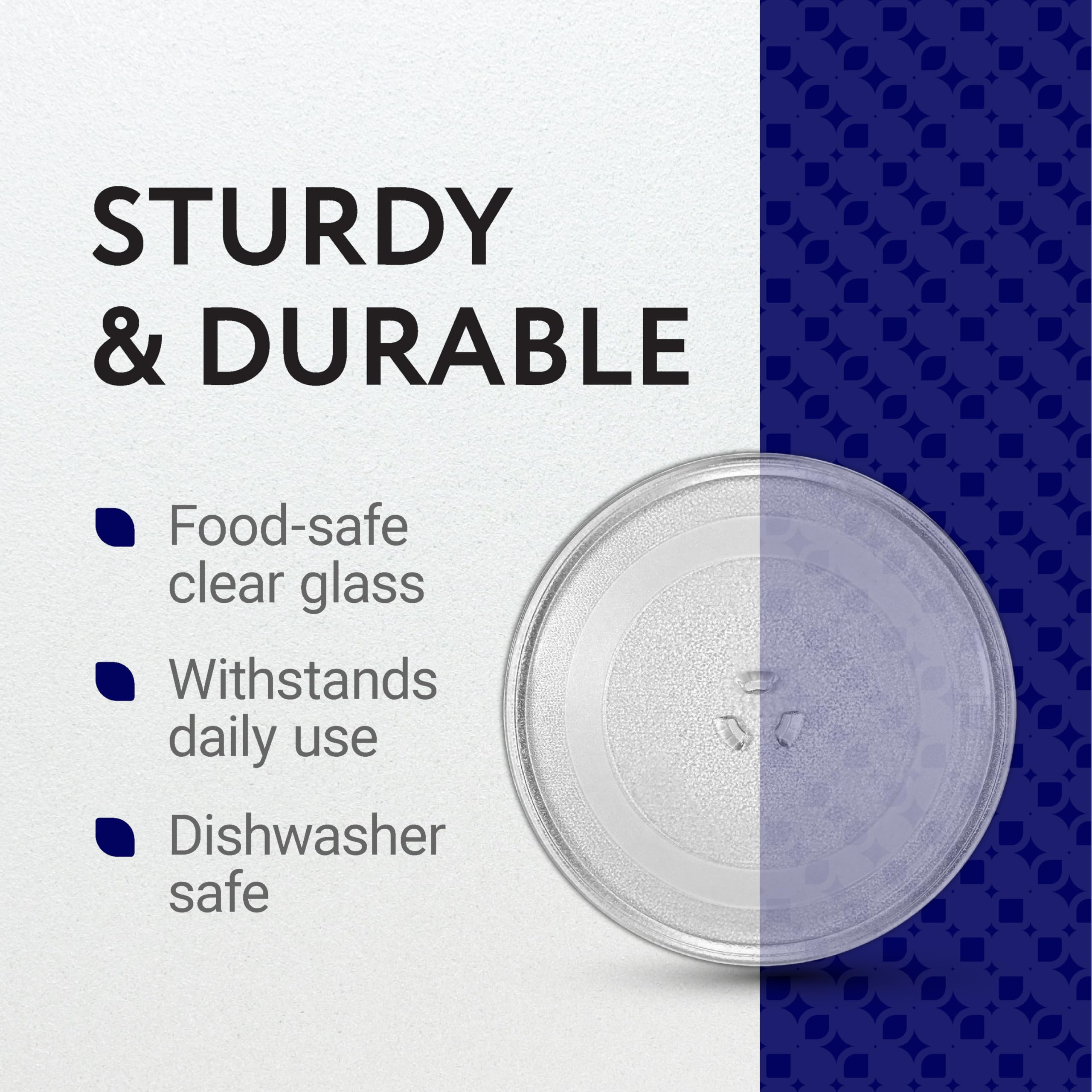 IMPRESA glass plate is dishwasher-safe for easy cleaning after meals.