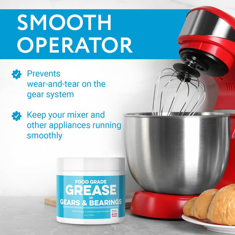 IMPRESA grease texture close-up reveals smooth white formula for gear protection.