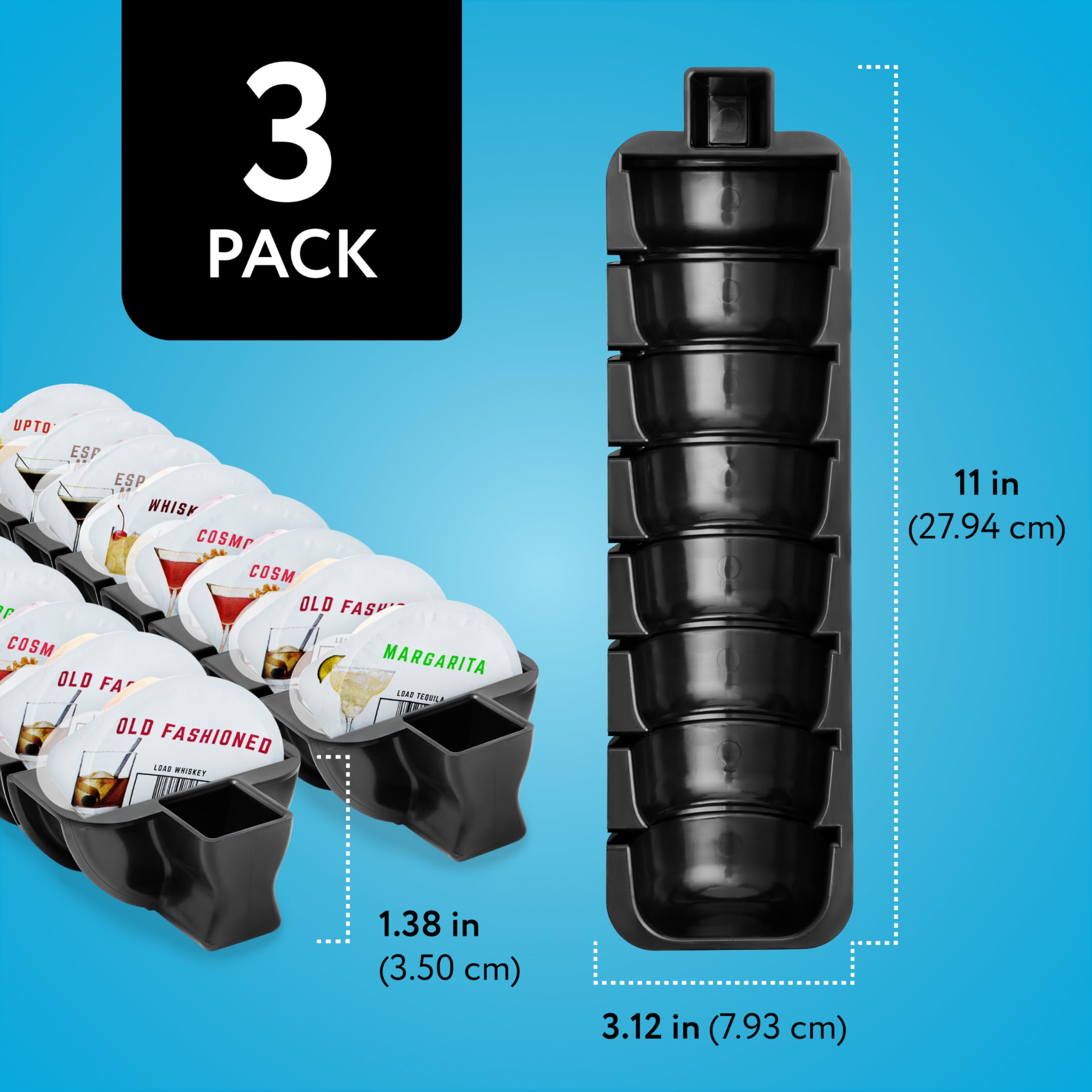 Impresa Pod Organizer with stackable design to keep counters tidy.