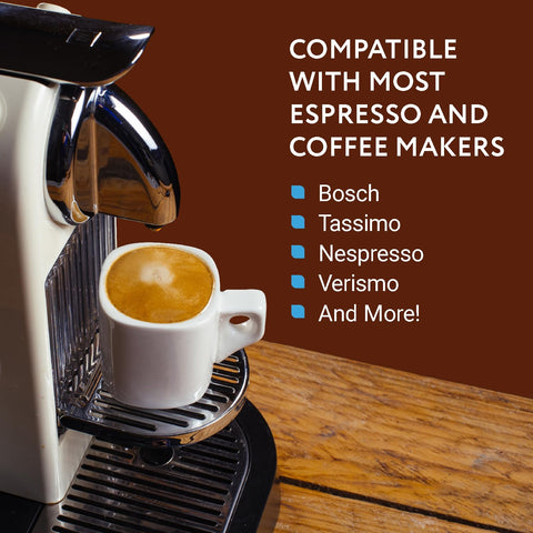 IMPRESA tablets showing Breville, Jura and Miele compatibility for versatile cleaning