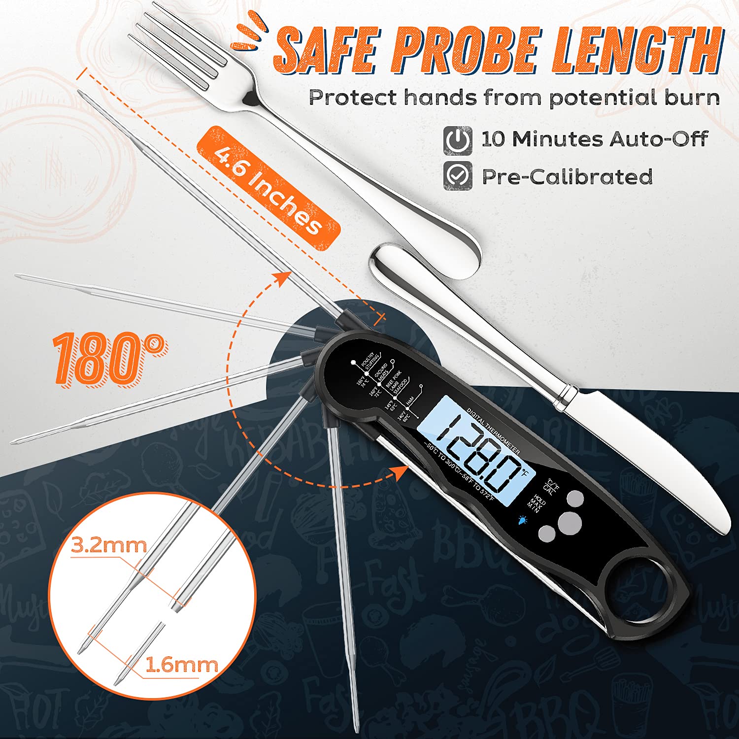 ImSaferell thermometer with hold function lets you lock the temp