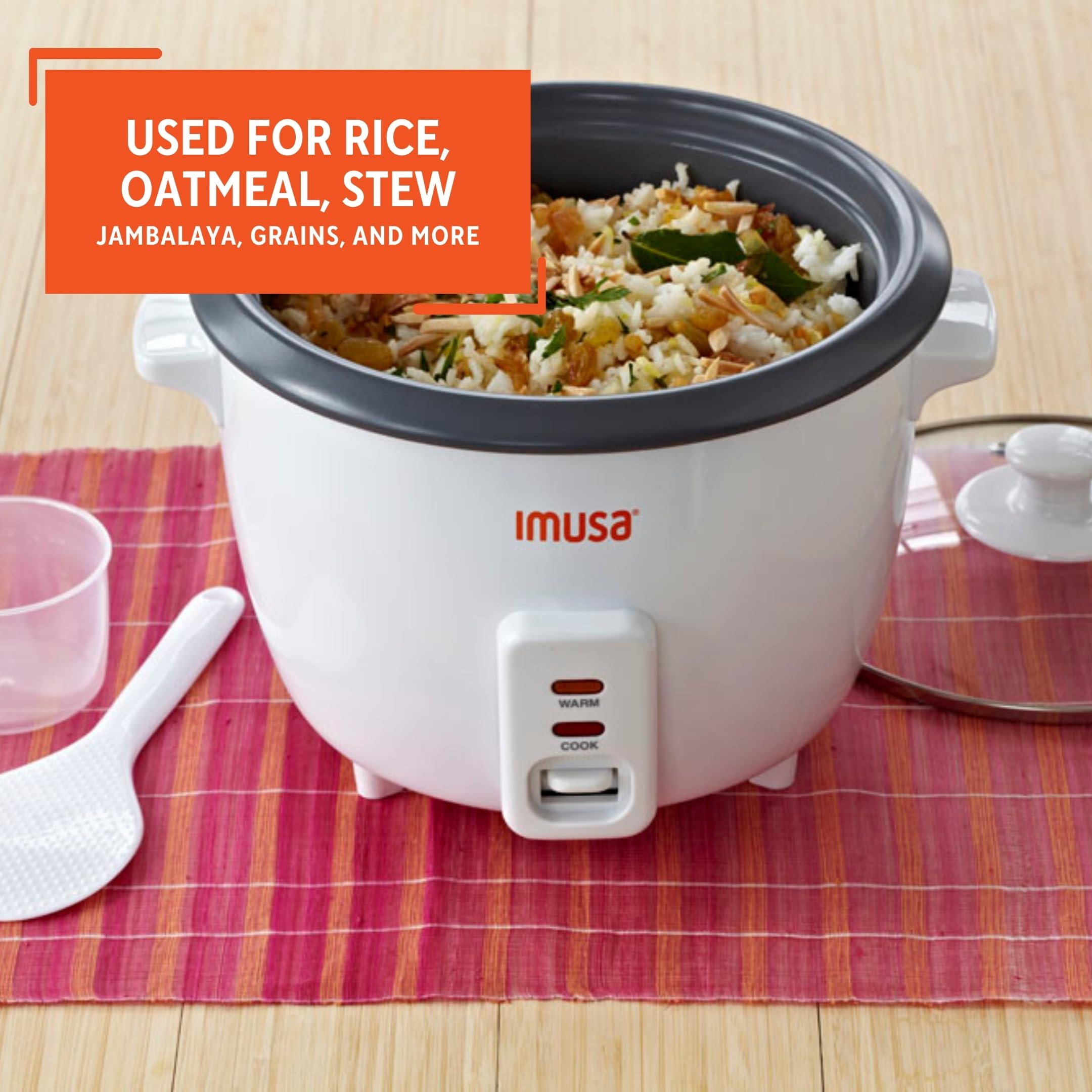 Imusa rice cooker versatile cooking for oats, grains, and stews