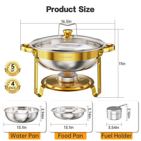 Ideal for weddings, corporate events, and catering with IMXSUMDA chafers.