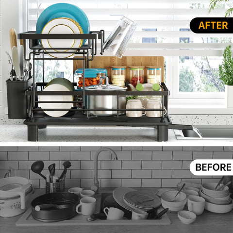 IMXSUMDA dish drying rack rust-resistant coating ensures durable, long-lasting use.