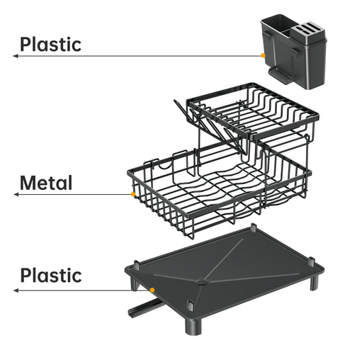 IMXSUMDA dish drying rack space-saving-design fits on small counters.