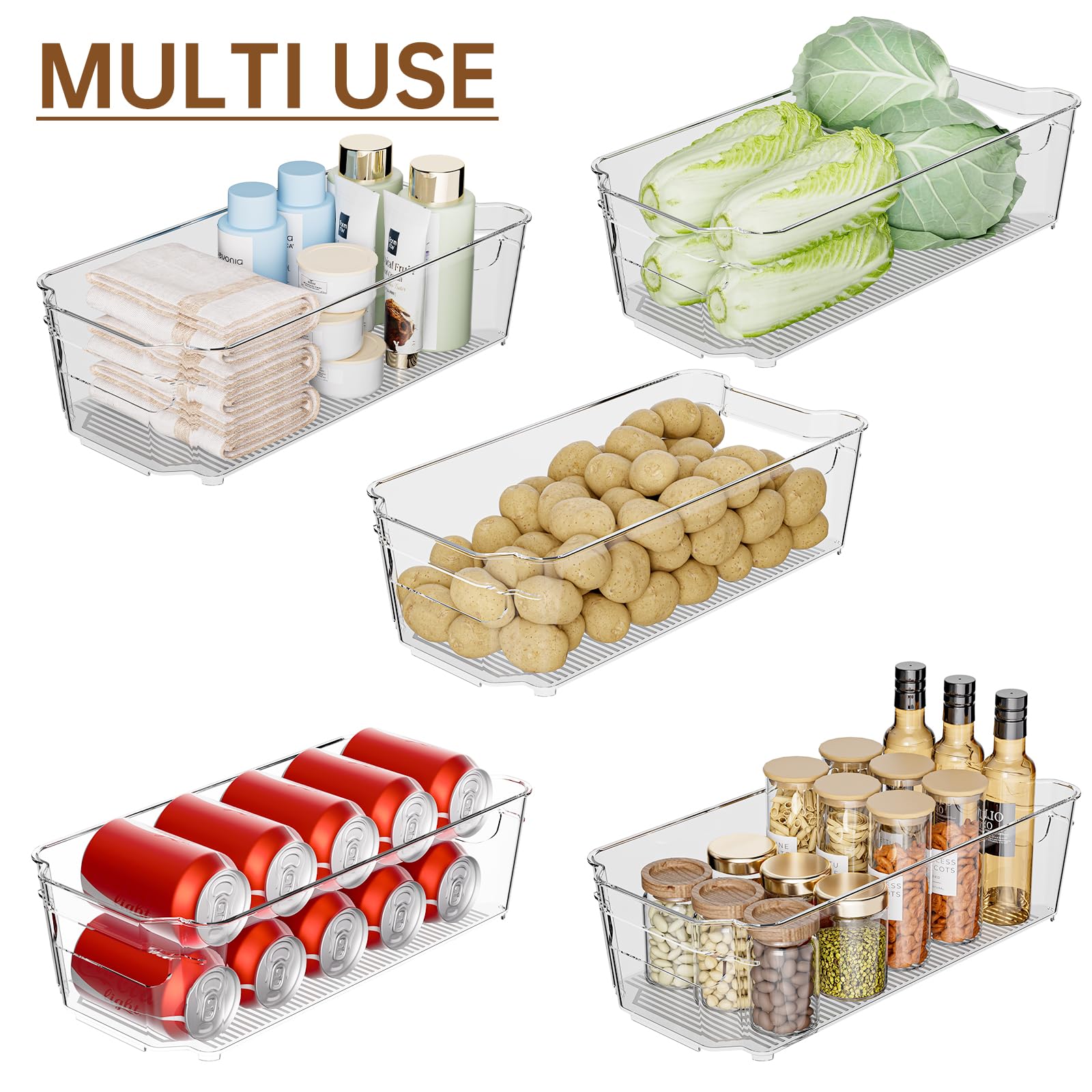 Incostar fridge bin set for shelves and drawers organization