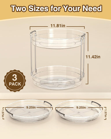 Incostar 9.25-inch lazy susan side view for corner cabinet access