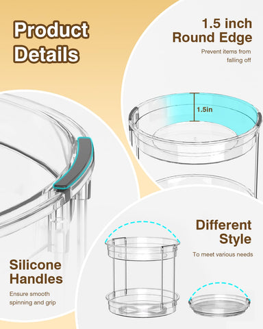 Incostar refrigerator-ready Lazy Susan rotating smoothly under heavy condiments