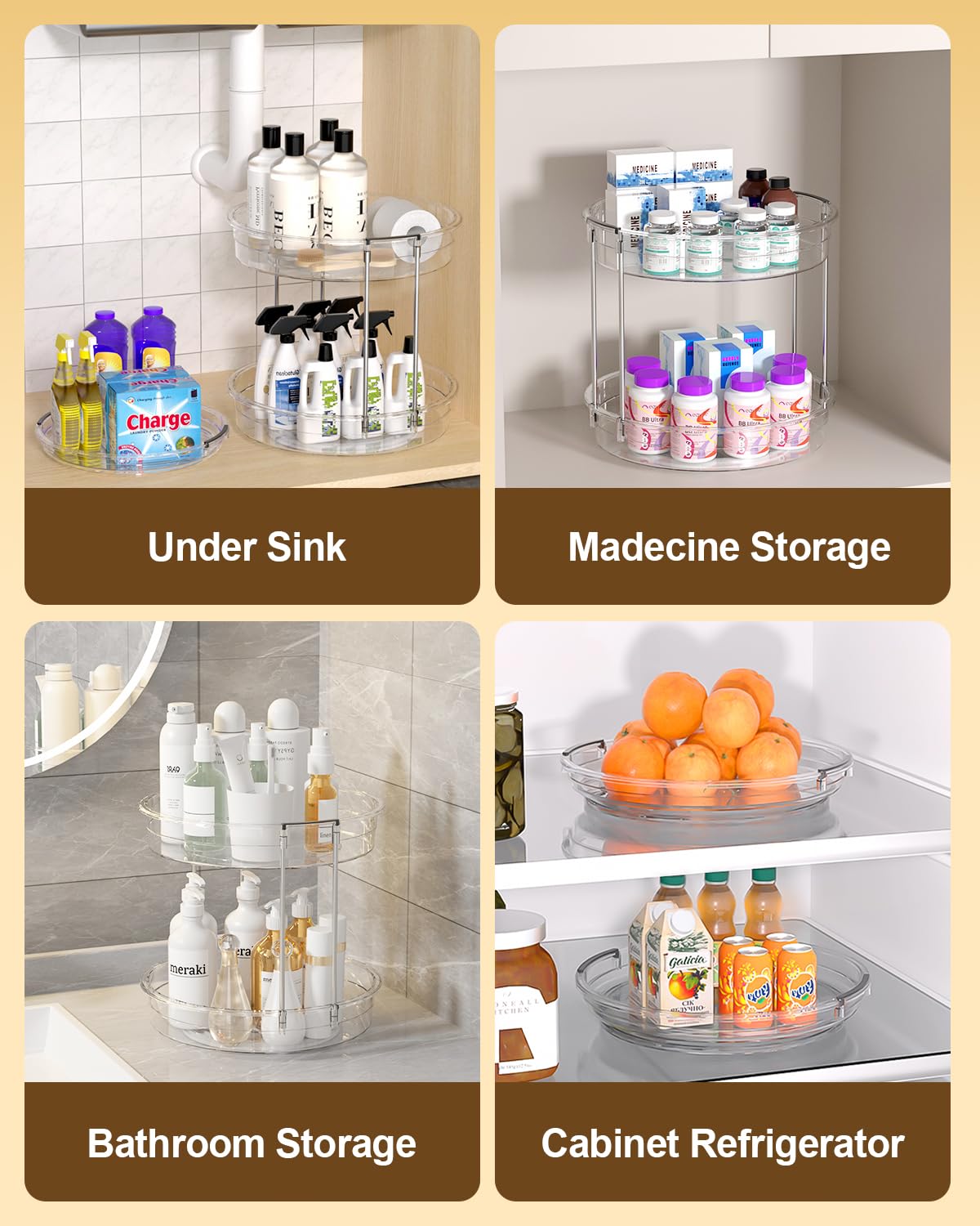 Incostar two-tier design stores cans and snacks while saving space