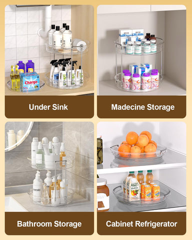 Incostar two-tier design stores cans and snacks while saving space