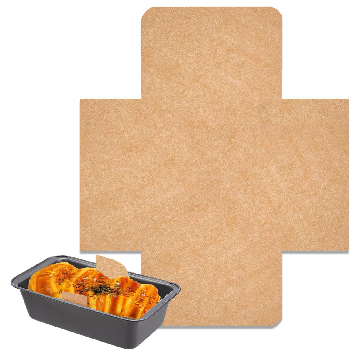 Incycall loaf pan liners 10x5 inch provide easy release for bread and cakes.