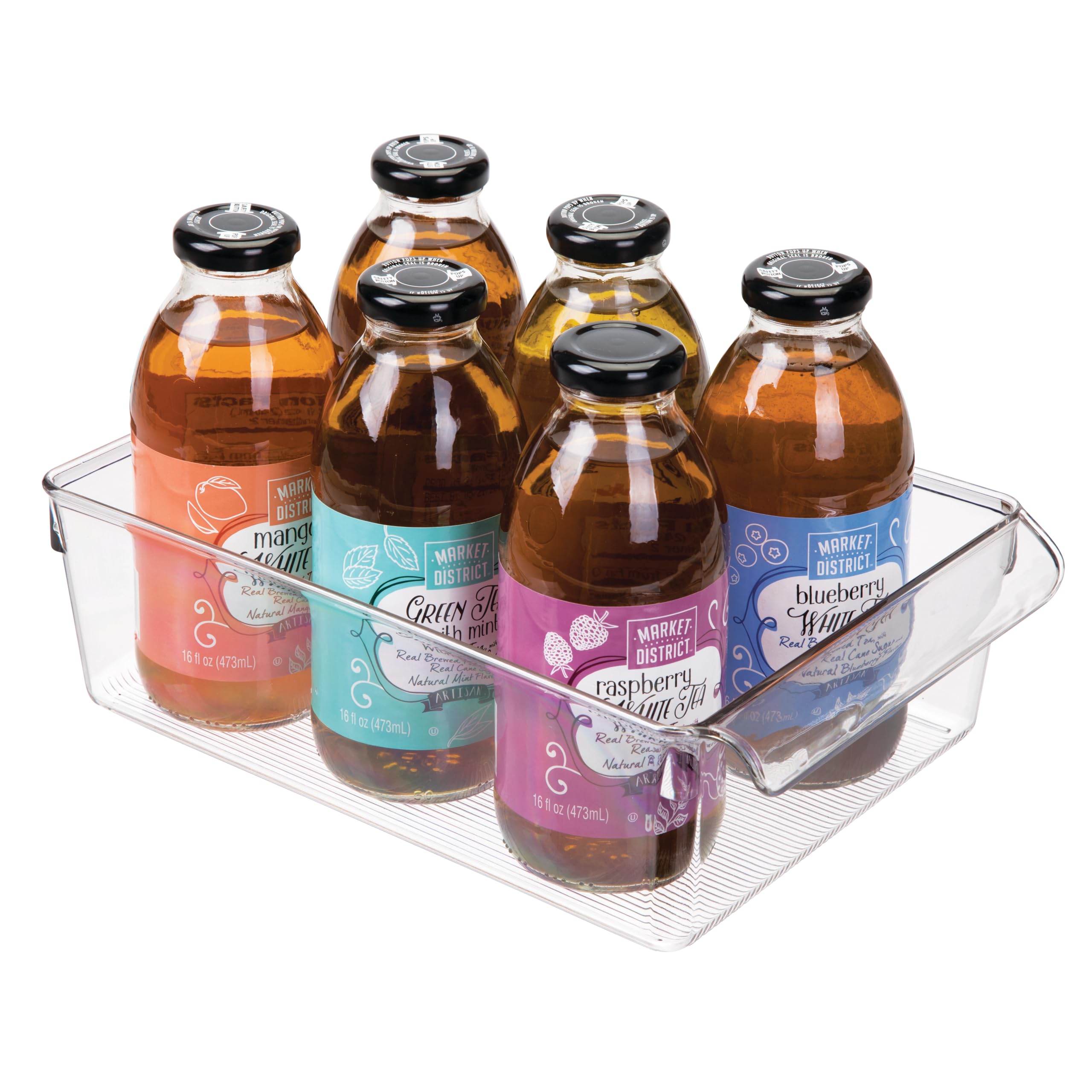 InterDesign Linus clear fridge bin provides instant visibility of contents.
